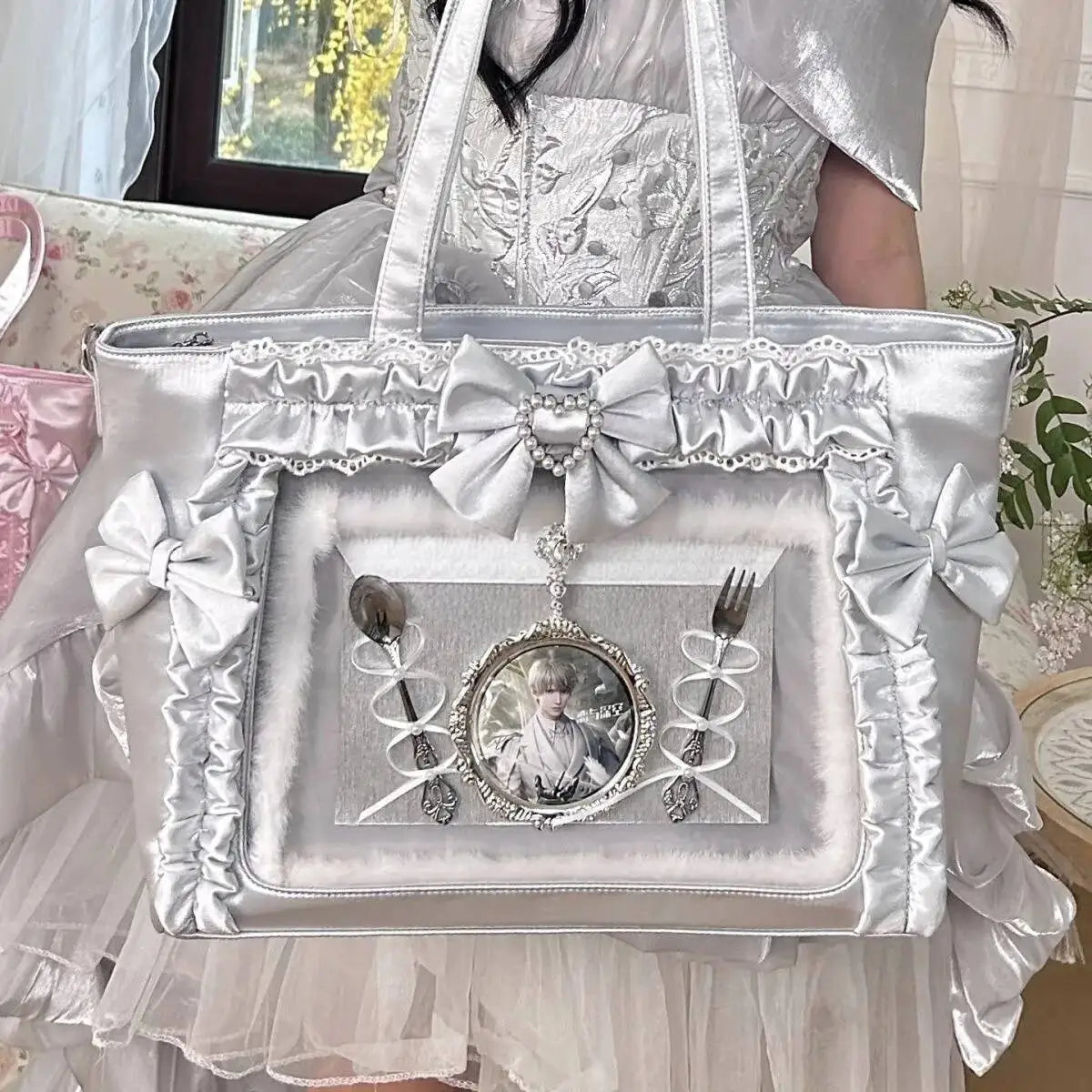 Pearl Lace Ita Tote Bag 丨 Myitabag