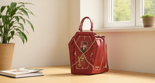Ita bag in a lifestyle setting: a sunlit styling desk