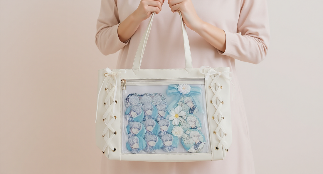 Ita bag in a lifestyle setting: a soft romantic setting
