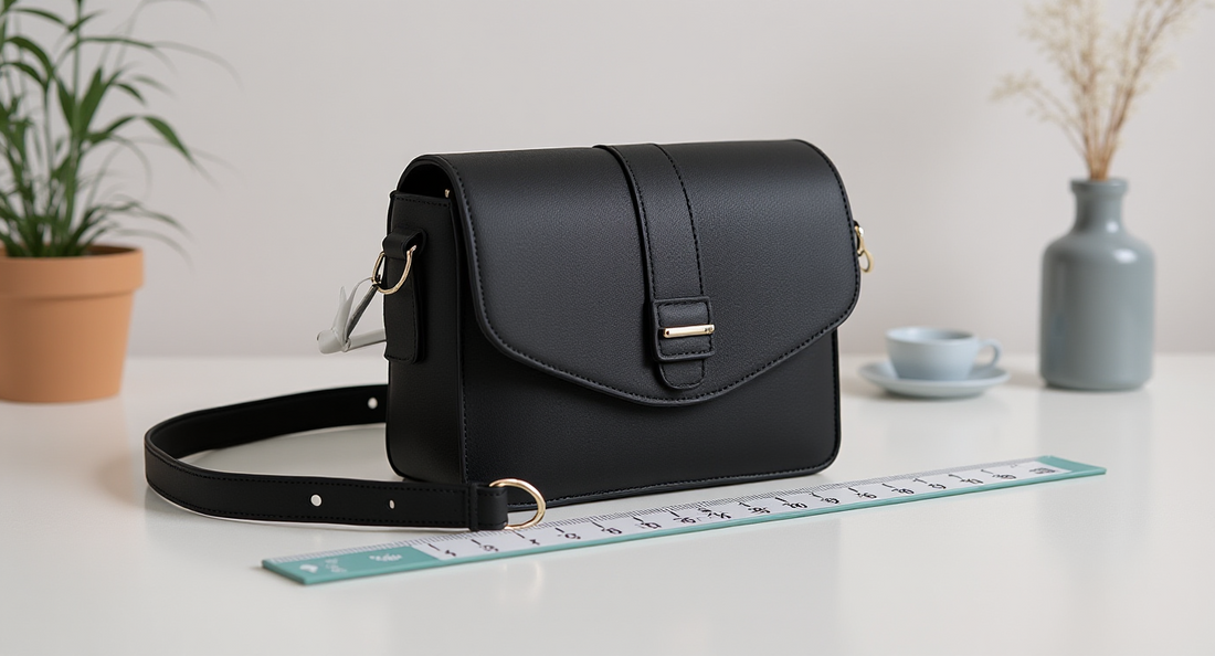 Ita bag in a lifestyle setting: a measuring table