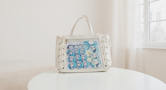 Ita bag in a lifestyle setting: a clean minimal bright room