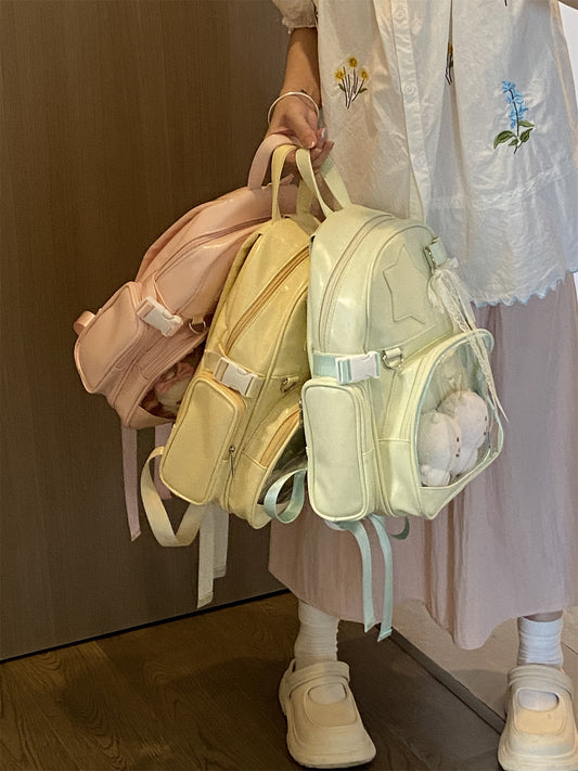 Large-Capacity Transparent Candy-Color Ita Backpack丨 Myitabag