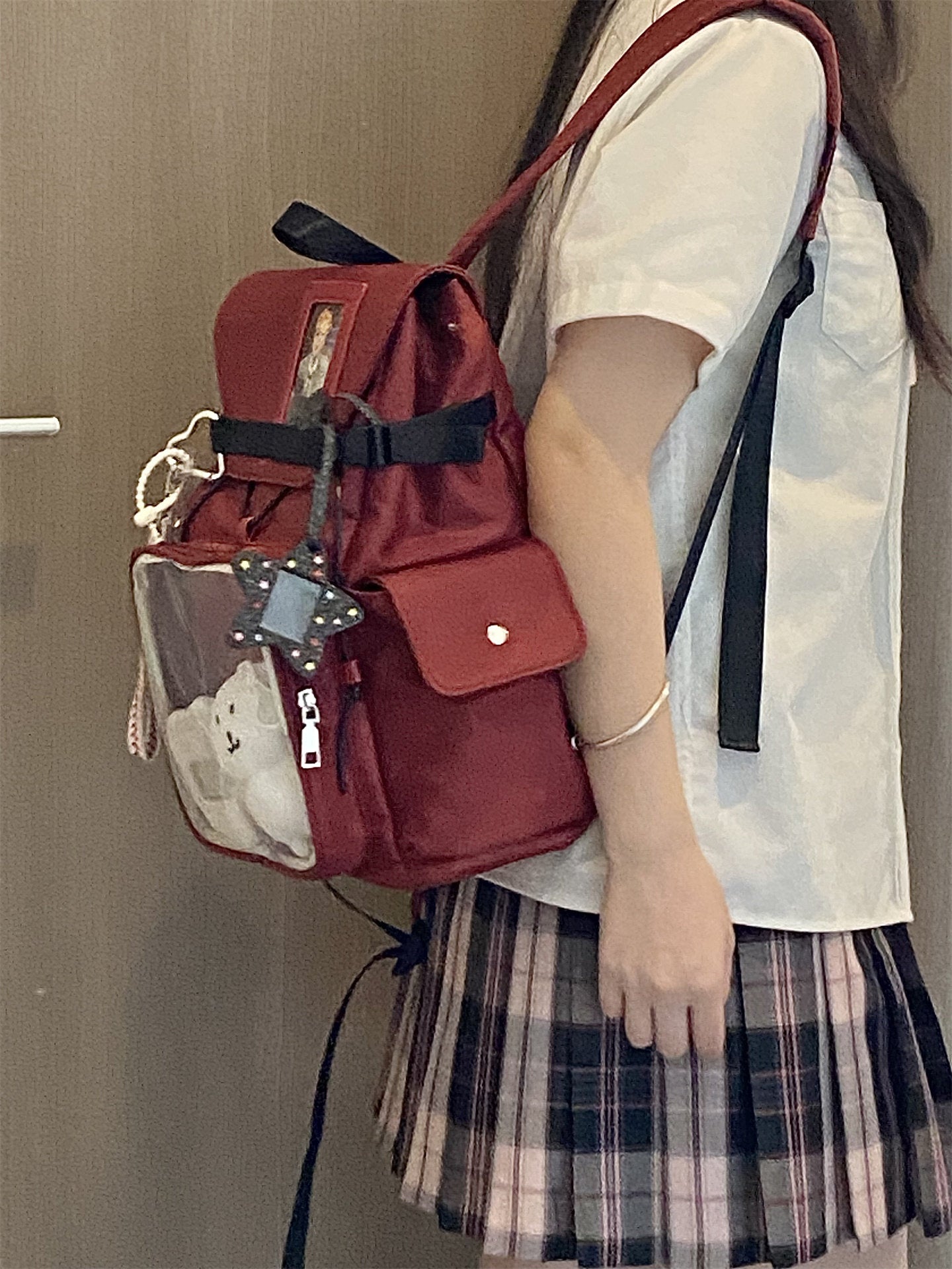 Original Black-Red Doll Ita Backpack 10-15cm丨 Myitabag