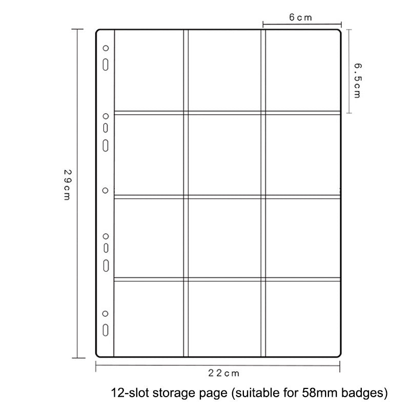 A4 Anime Merchandise Badge Collection Album Inner Pages 丨 Myitabag
