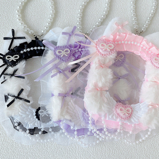 Anime Lace Pearl Badge Card Holder Charm 丨 Myitabag