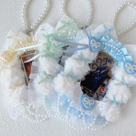 Anime Lace Pearl Badge Card Holder Charm 丨 Myitabag