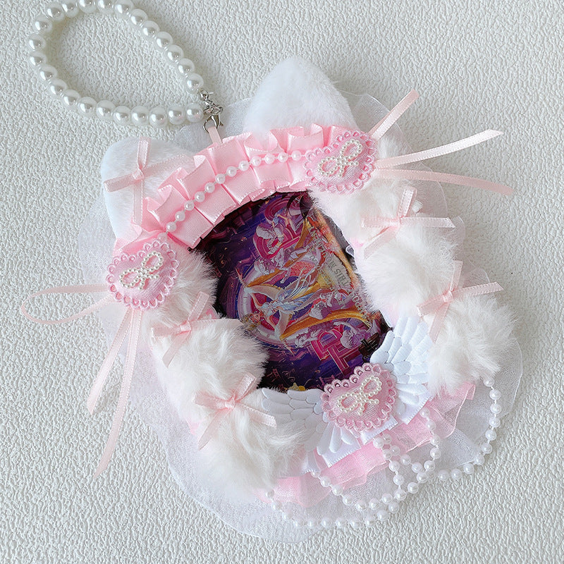 Anime Lace Pearl Badge Card Holder Charm 丨 Myitabag