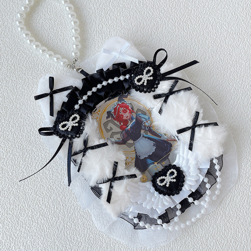 Anime Lace Pearl Badge Card Holder Charm 丨 Myitabag