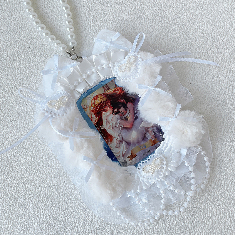 Anime Lace Pearl Badge Card Holder Charm 丨 Myitabag