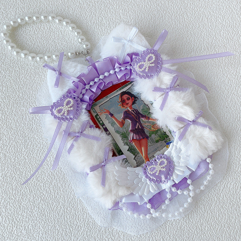 Anime Lace Pearl Badge Card Holder Charm 丨 Myitabag