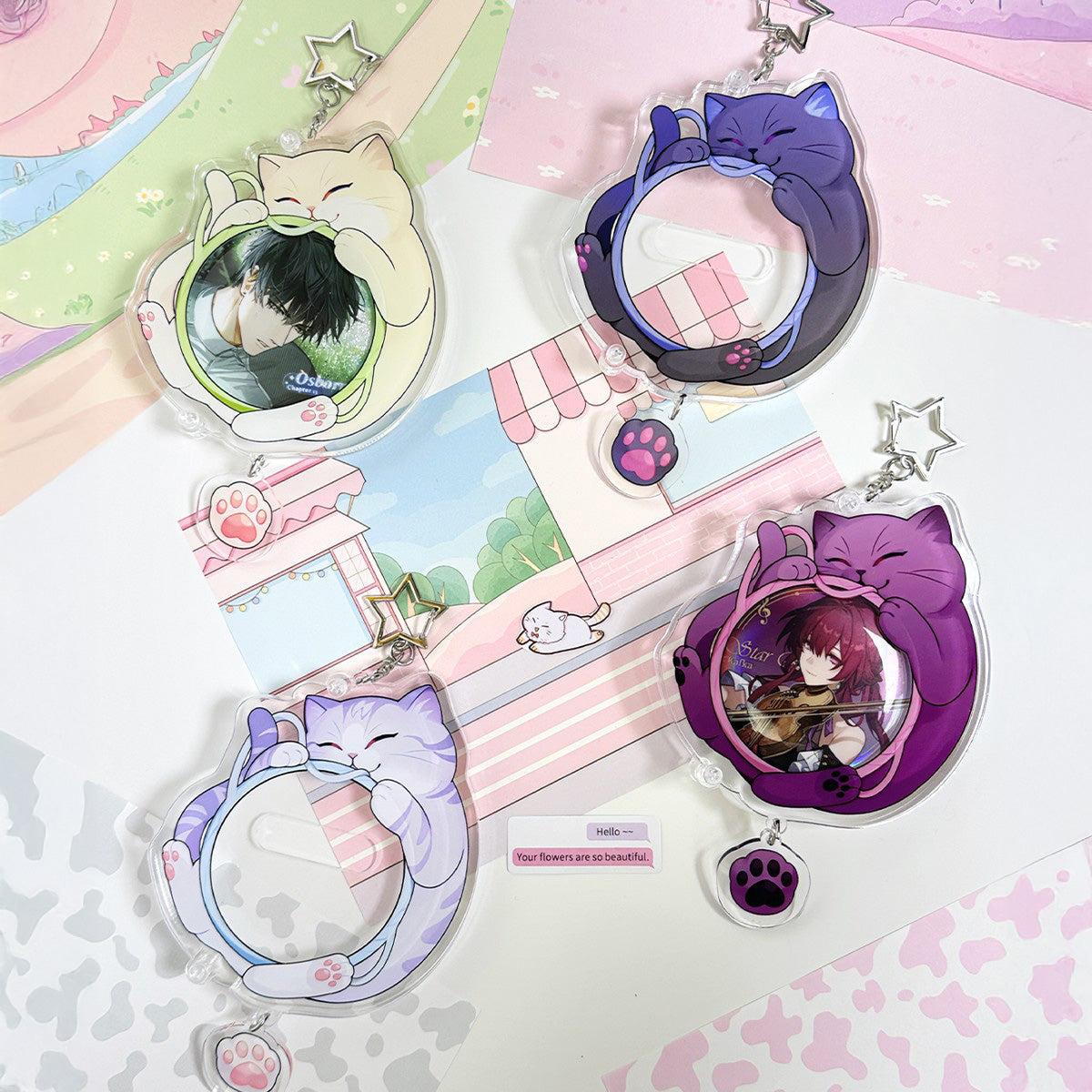 Cute Cat Acrylic Badge Decoration Charm 丨 Myitabag