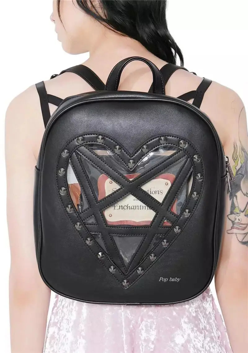 Gothic Elegance Heart Backpack 丨 Myitabag