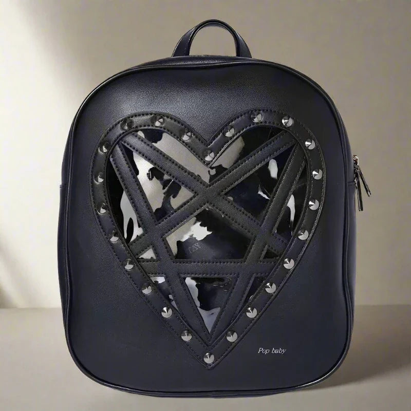 Gothic Elegance Heart Backpack 丨 Myitabag