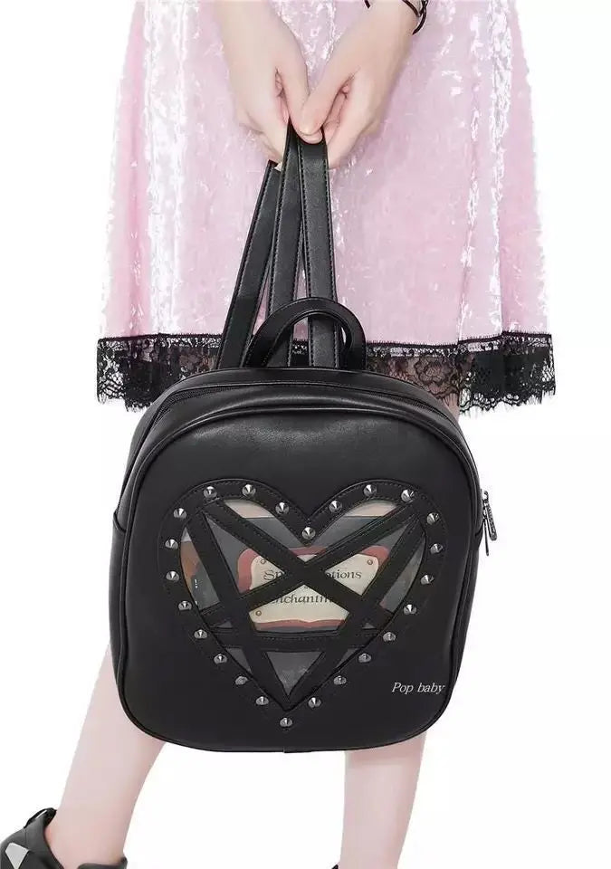 Gothic Elegance Heart Backpack 丨 Myitabag