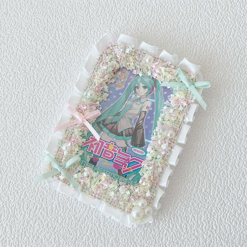 Kawaii Lace Bow 3-Inch Photo Card Holder Decoration 丨 Myitabag