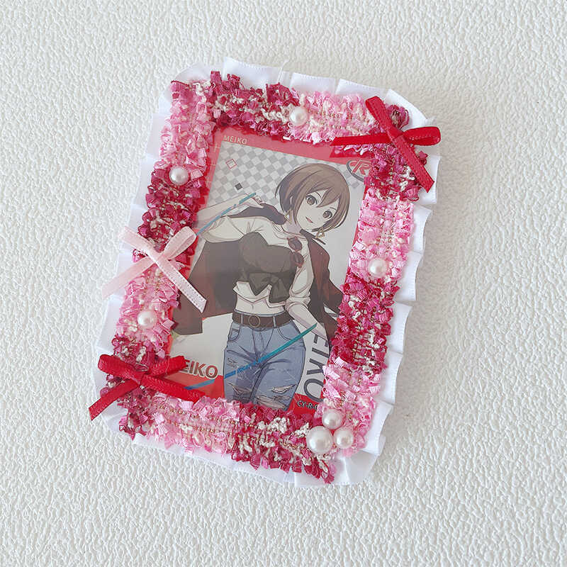 Kawaii Lace Bow 3-Inch Photo Card Holder Decoration 丨 Myitabag