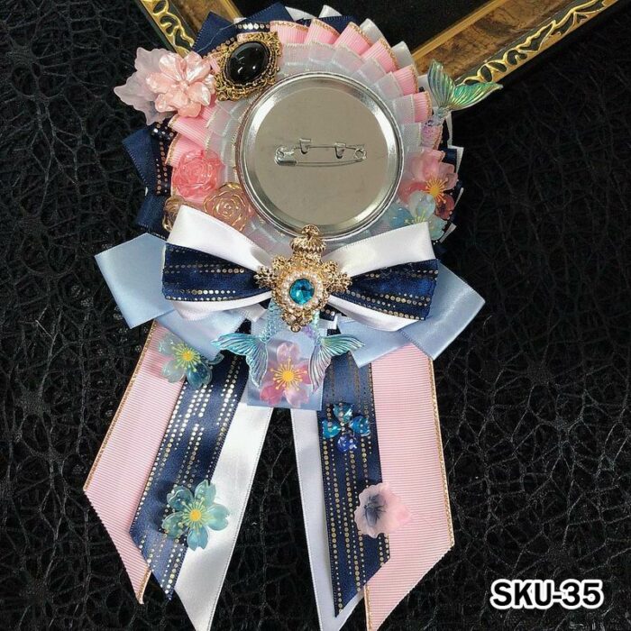 Handmade Ita Bag Rosette Ribbon Accessory Ornament 58mm 丨 Myitabag