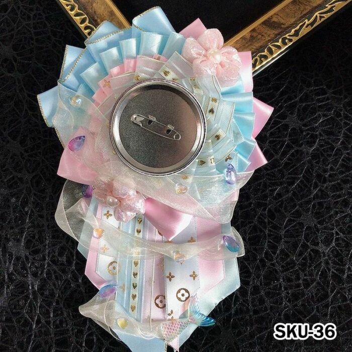 Handmade Ita Bag Rosette Ribbon Accessory Ornament 58mm 丨 Myitabag