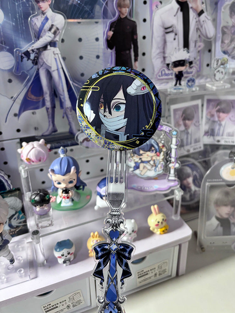 Gothic Fork-Style Acrylic Magnetic Badge Display Stick 丨 Myitabag