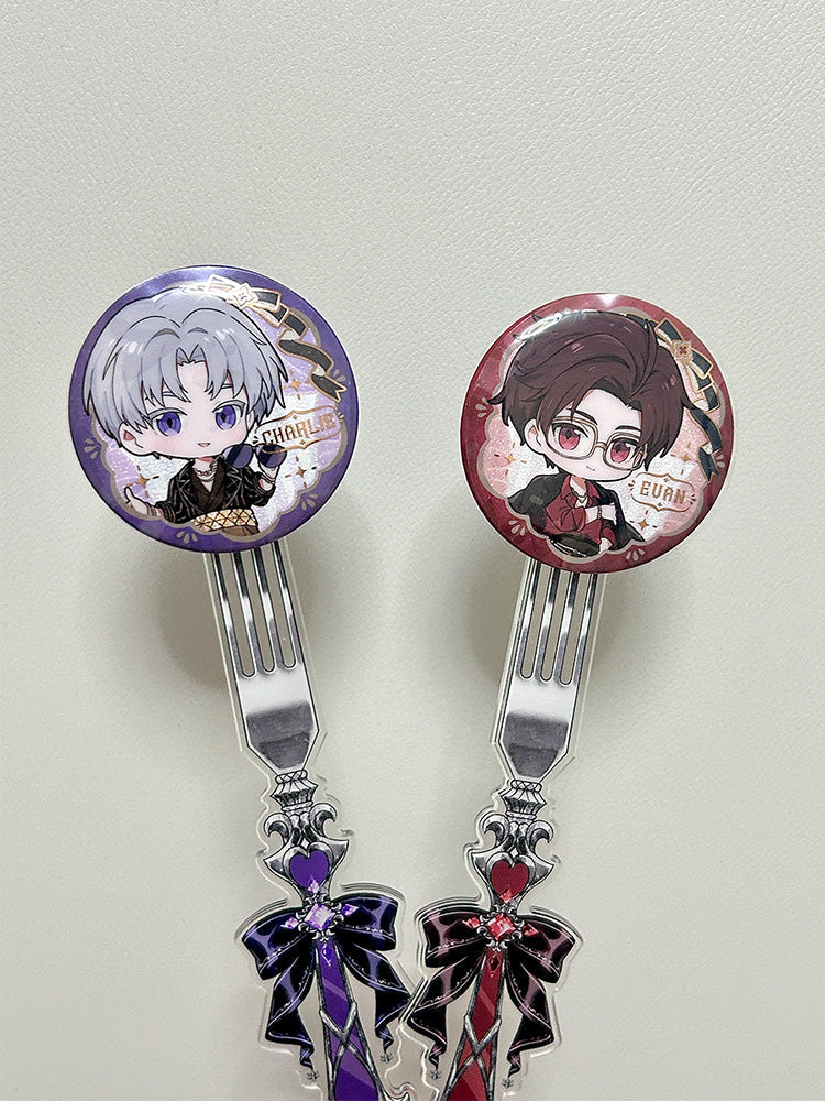 Gothic Fork-Style Acrylic Magnetic Badge Display Stick 丨 Myitabag