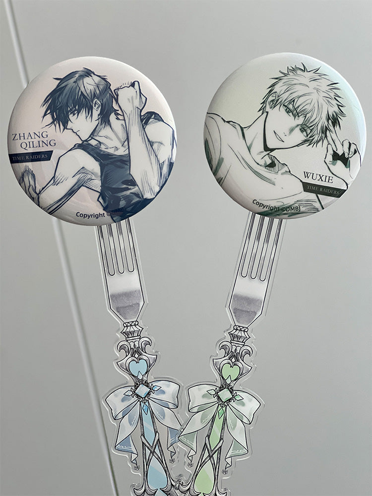 Gothic Fork-Style Acrylic Magnetic Badge Display Stick 丨 Myitabag