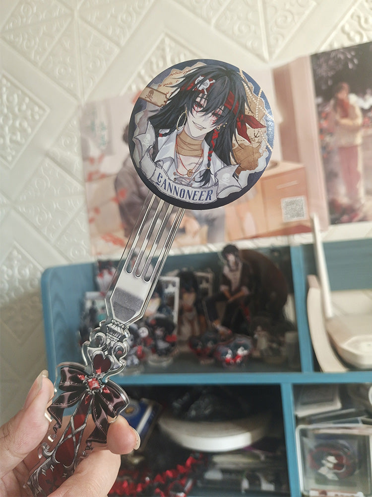 Gothic Fork-Style Acrylic Magnetic Badge Display Stick 丨 Myitabag