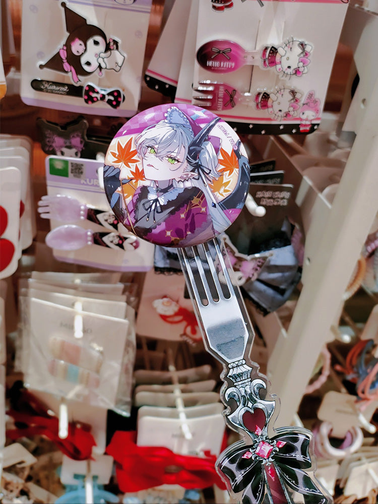 Gothic Fork-Style Acrylic Magnetic Badge Display Stick 丨 Myitabag