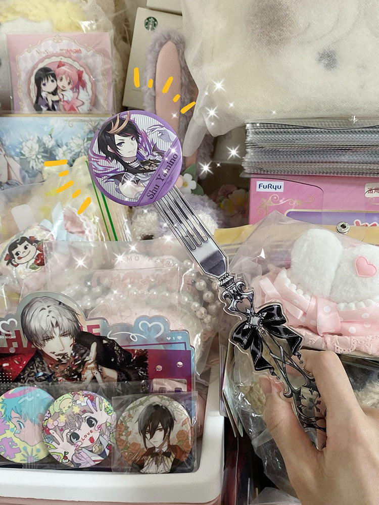 Gothic Fork-Style Acrylic Magnetic Badge Display Stick 丨 Myitabag