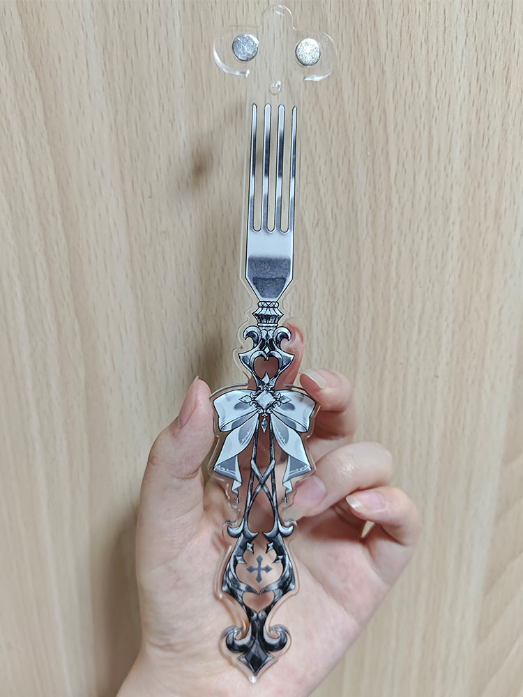 Gothic Fork-Style Acrylic Magnetic Badge Display Stick 丨 Myitabag