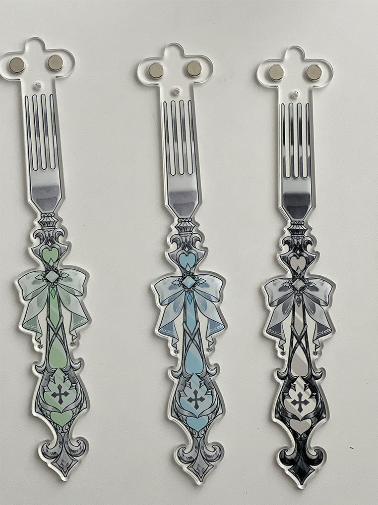 Gothic Fork-Style Acrylic Magnetic Badge Display Stick 丨 Myitabag
