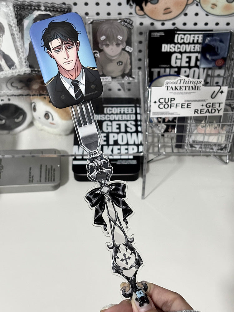 Gothic Fork-Style Acrylic Magnetic Badge Display Stick 丨 Myitabag