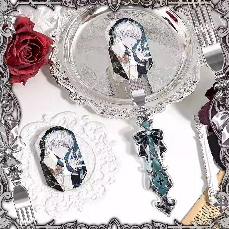 Gothic Fork-Style Acrylic Magnetic Badge Display Stick 丨 Myitabag
