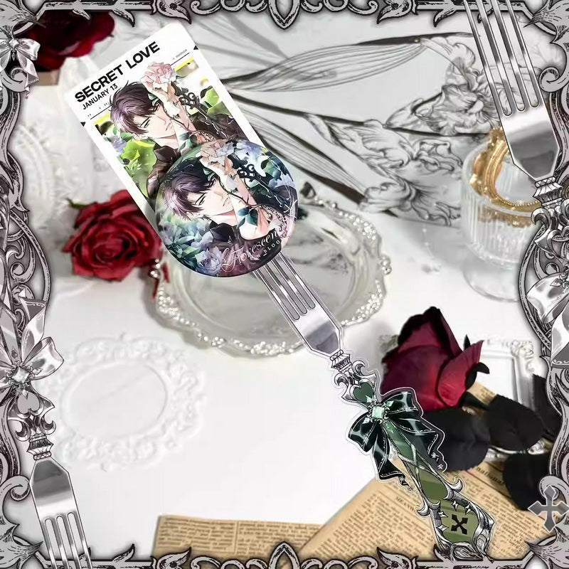 Gothic Fork-Style Acrylic Magnetic Badge Display Stick 丨 Myitabag