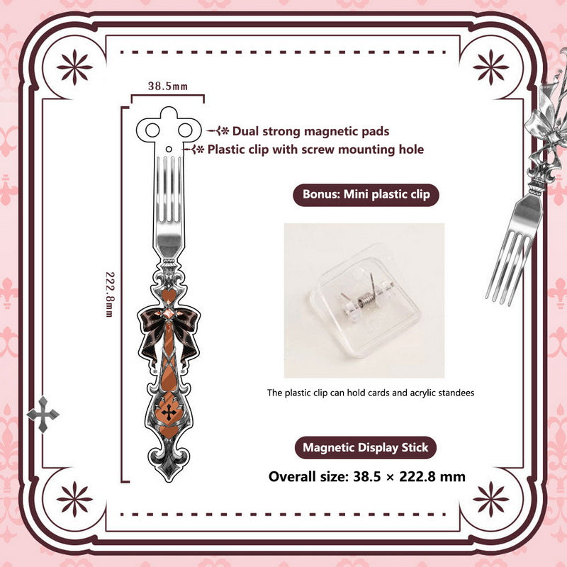 Gothic Fork-Style Acrylic Magnetic Badge Display Stick 丨 Myitabag
