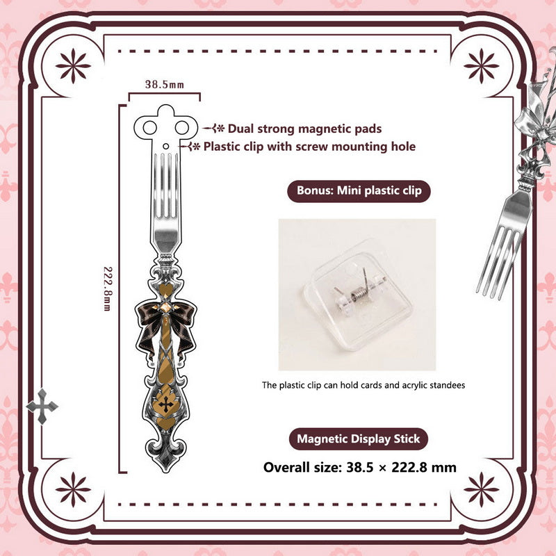 Gothic Fork-Style Acrylic Magnetic Badge Display Stick 丨 Myitabag