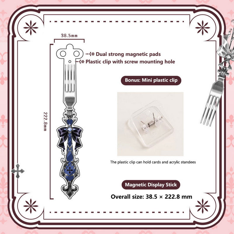Gothic Fork-Style Acrylic Magnetic Badge Display Stick 丨 Myitabag