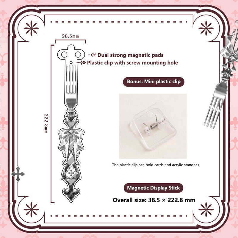 Gothic Fork-Style Acrylic Magnetic Badge Display Stick 丨 Myitabag