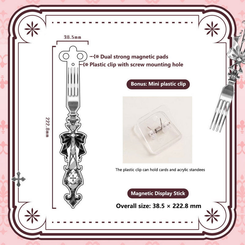 Gothic Fork-Style Acrylic Magnetic Badge Display Stick 丨 Myitabag