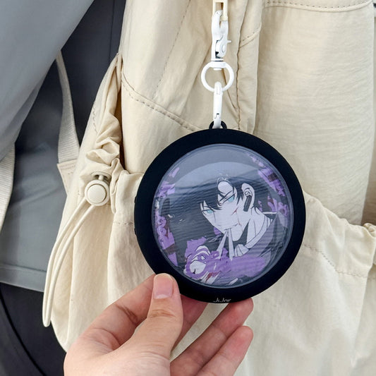 Round Badge Protector Case Ita Bag Keychain Charm 丨 Myitabag