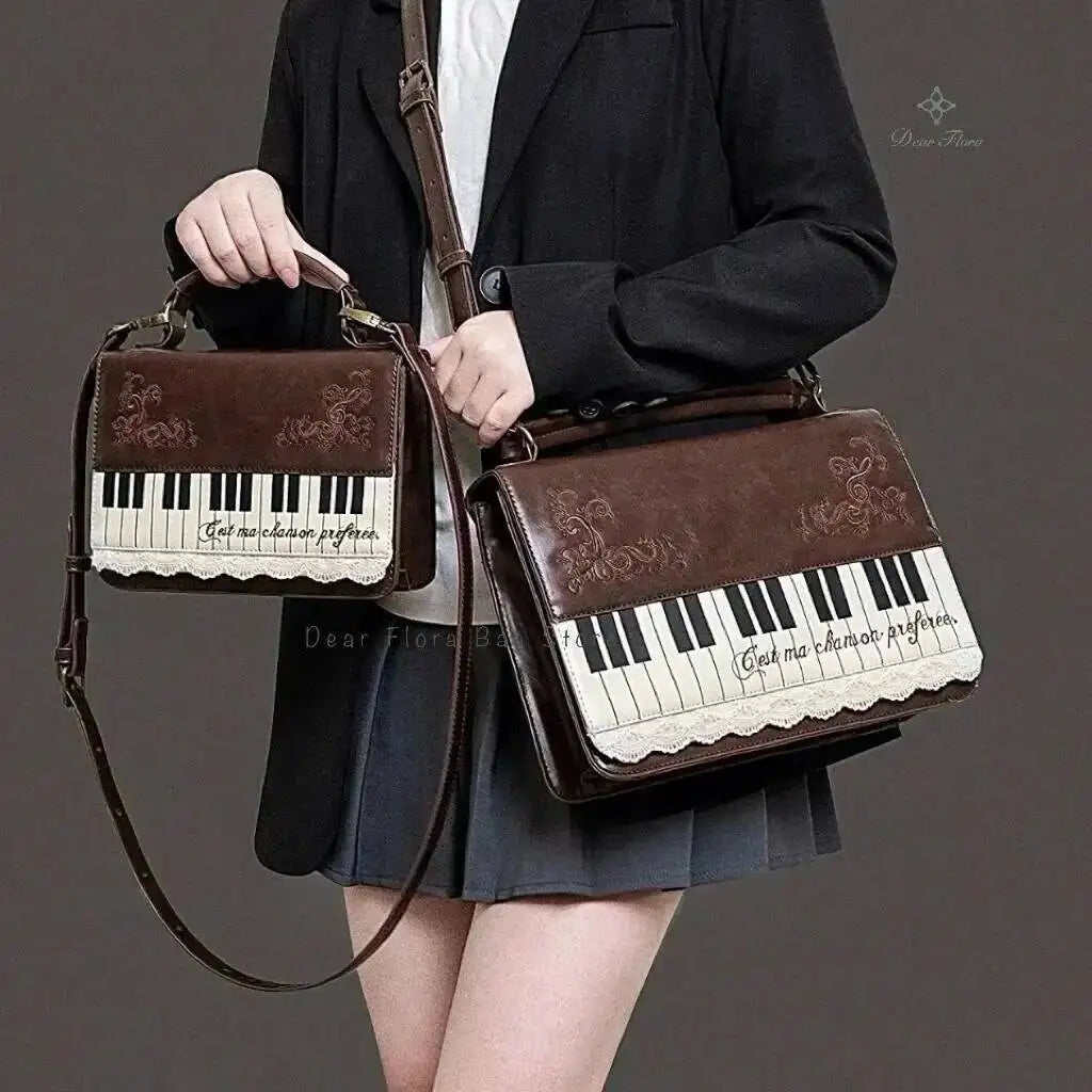 Vintage Piano Ita Bag | Brown Crossbody Shoulder Bag | Myitabag