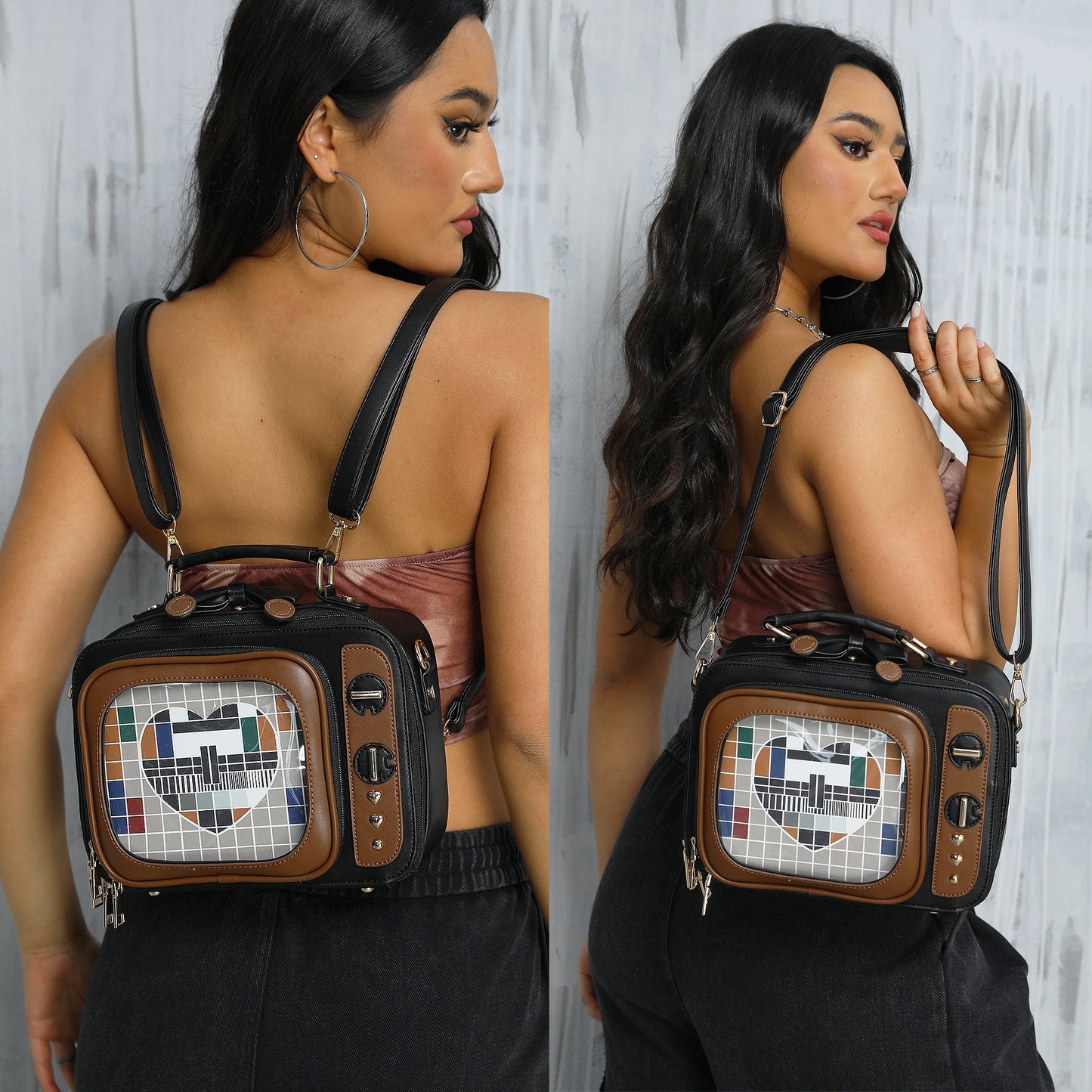 Novelty TV Shape Ita Bag | Retro Shoulder Crossbody | Myitabag