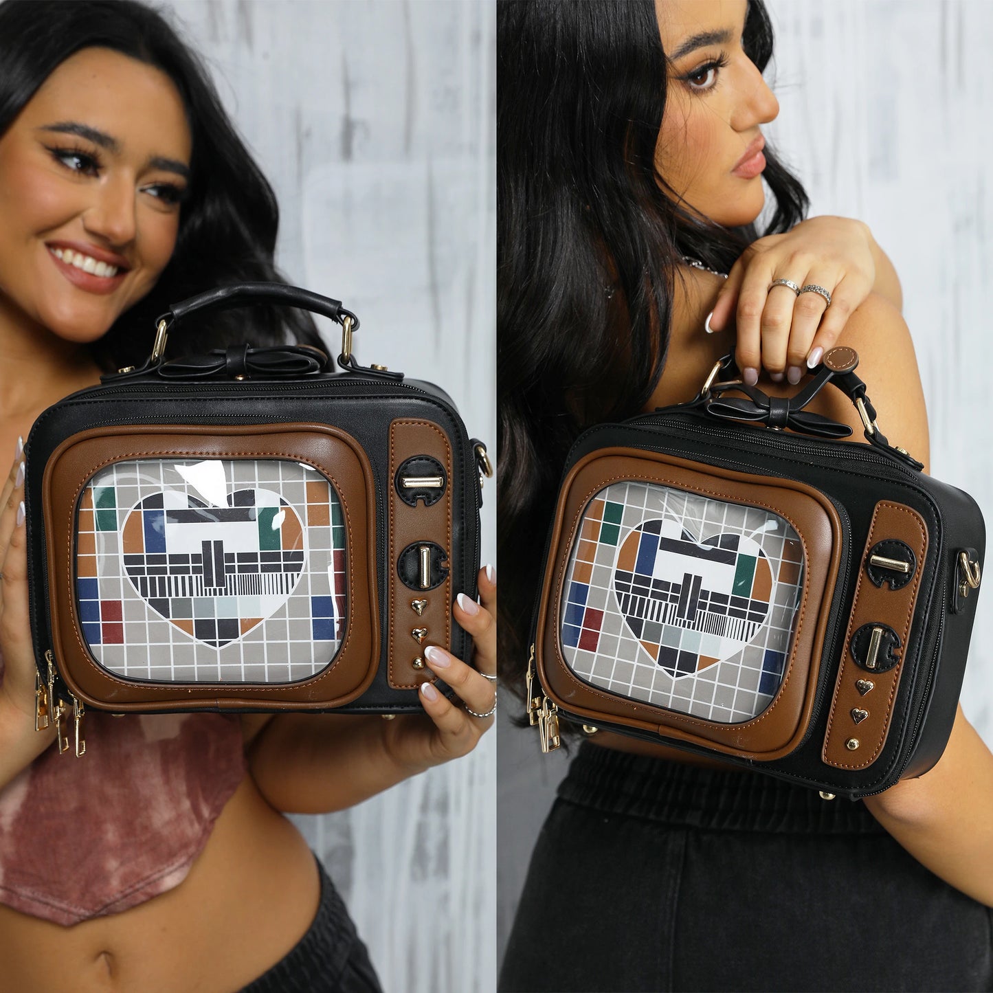 Novelty TV Shape Ita Bag | Retro Shoulder Crossbody | Myitabag