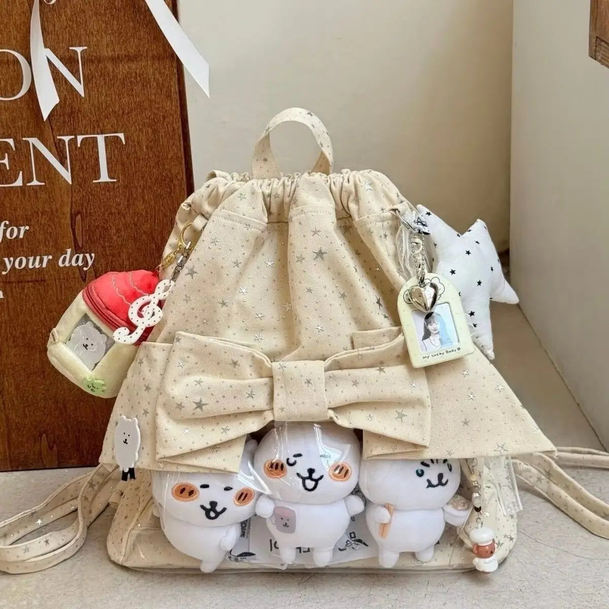 Ruffle Drawstring Ita Backpack 丨 Myitabag