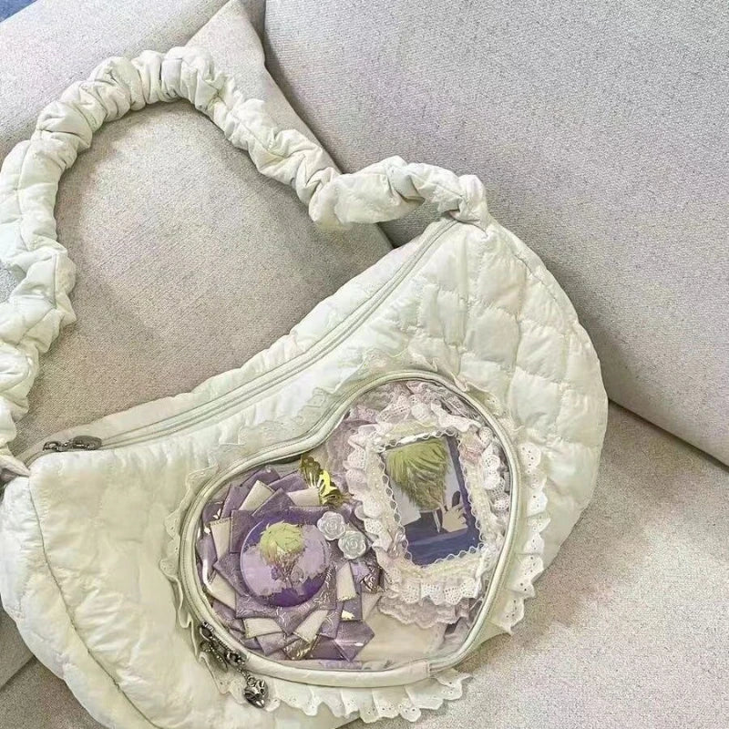 Lolita-Style Ita Bag with Heart Window 丨 Myitabag