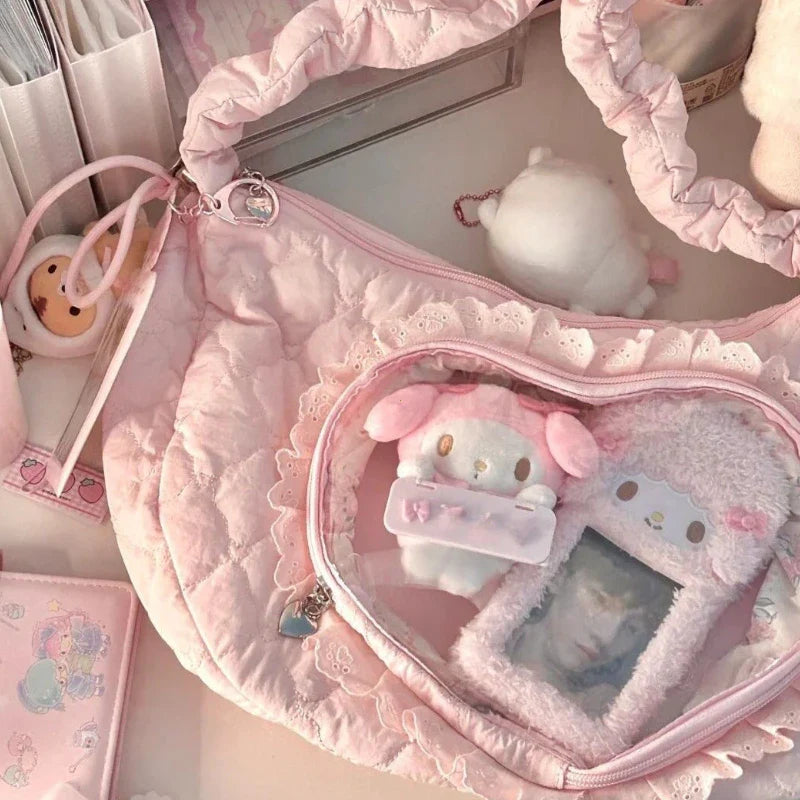 Lolita-Style Ita Bag with Heart Window 丨 Myitabag