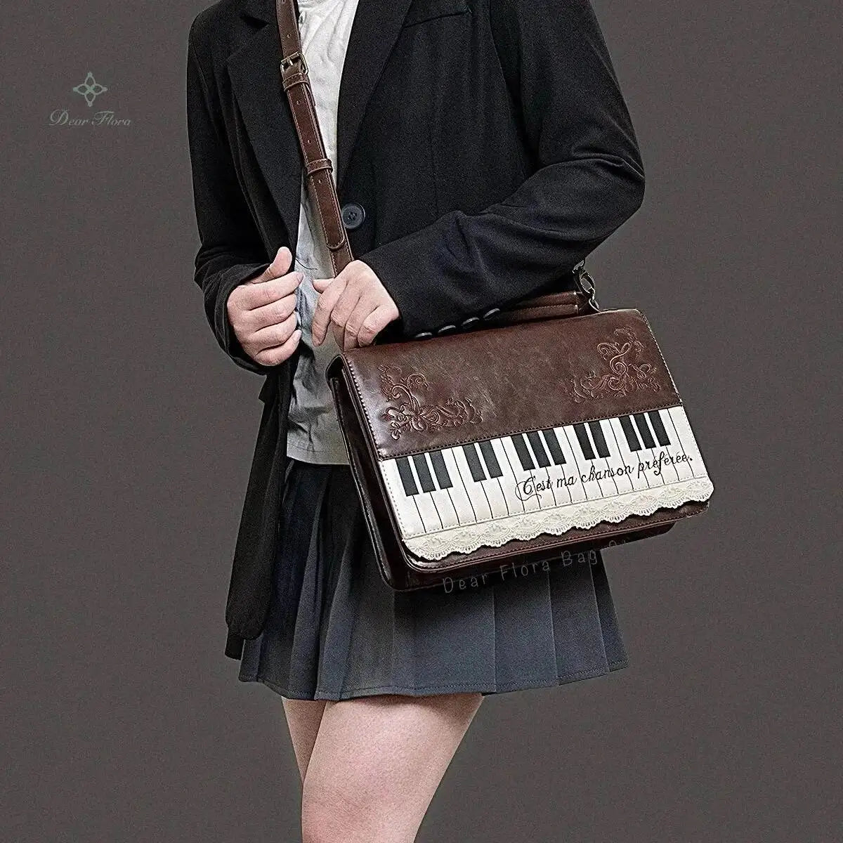 Vintage Piano Ita Bag | Brown Crossbody Shoulder Bag | Myitabag