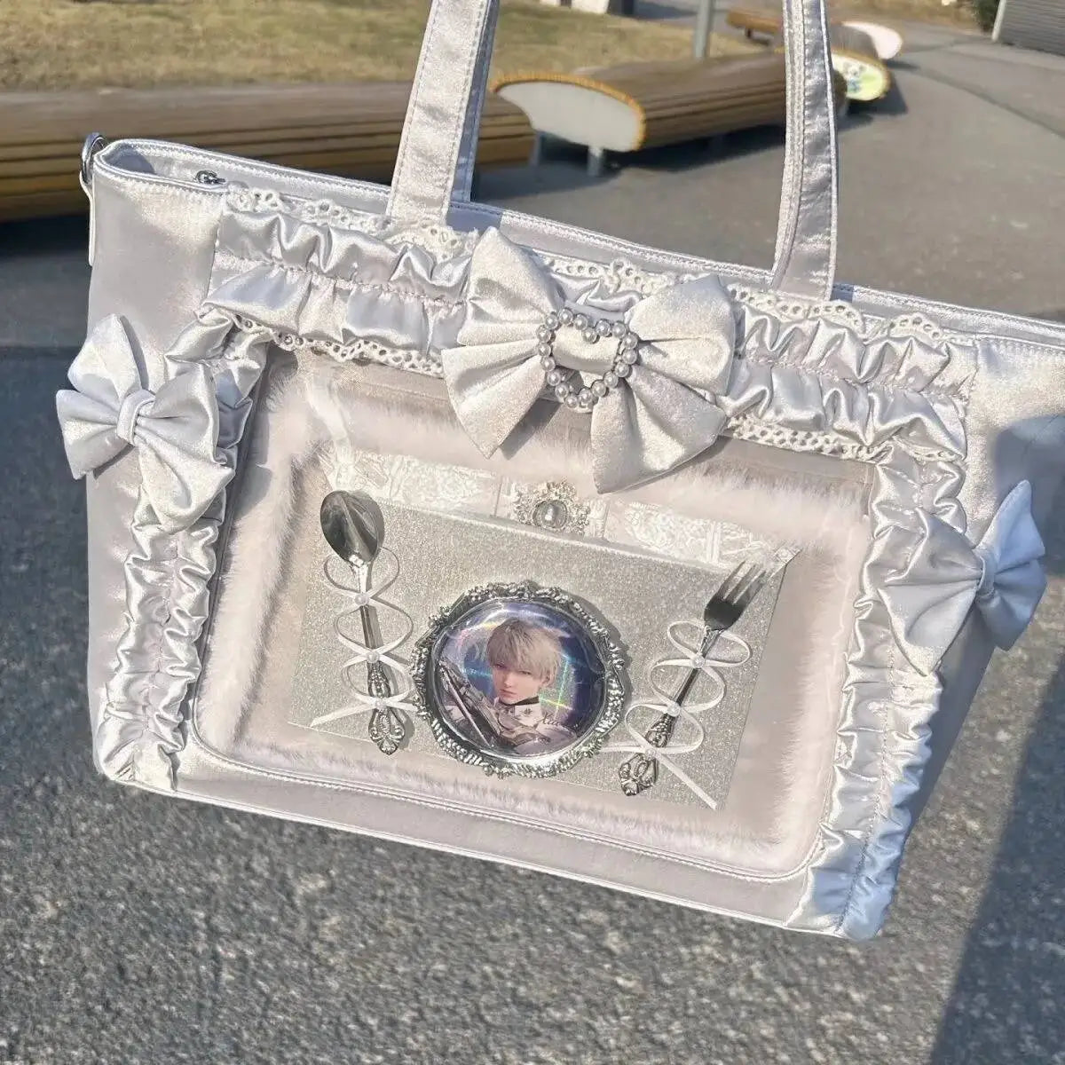 Pearl Lace Ita Tote Bag 丨 Myitabag