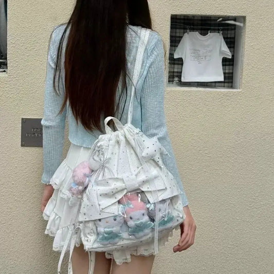 Ruffle Drawstring Ita Backpack 丨 Myitabag