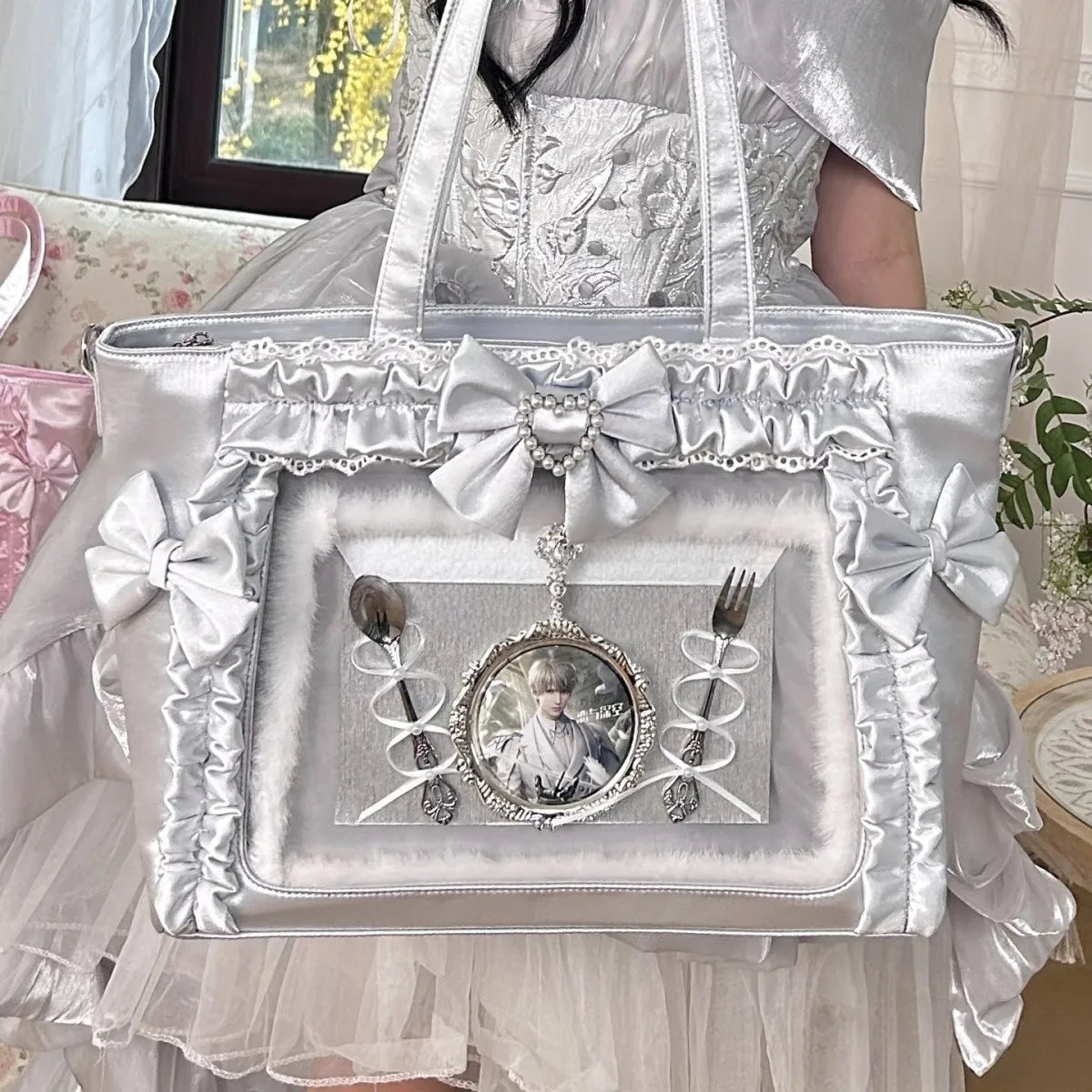 Pearl Lace Ita Tote Bag 丨 Myitabag