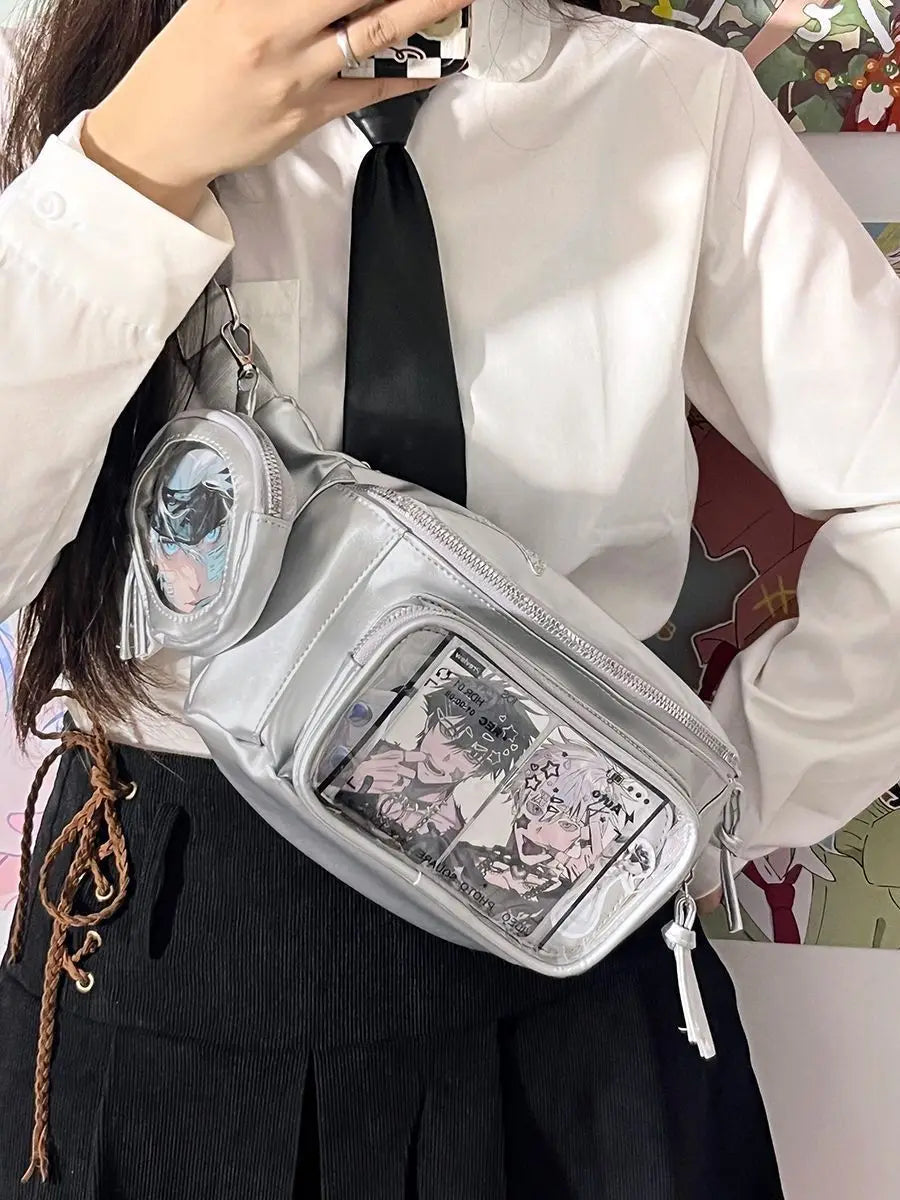 PU Leather Ita Chest Bag | Transparent Pocket Sling | Myitabag